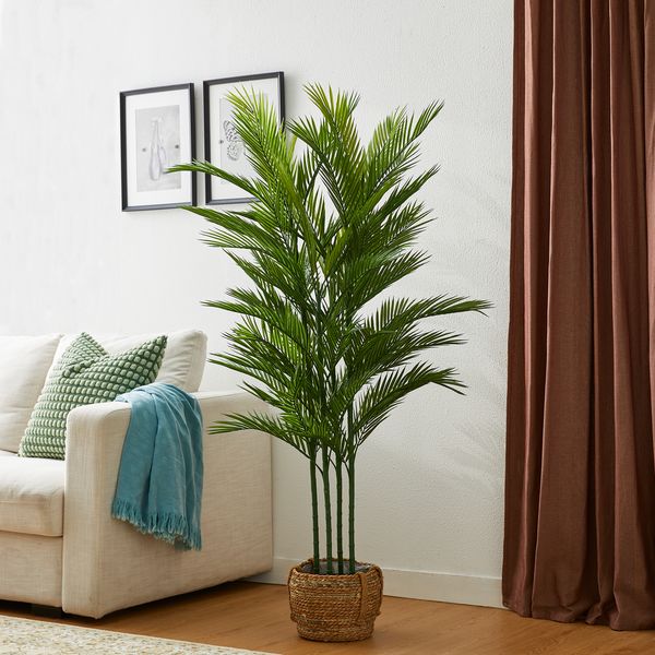 5ft. Faux Palm Tree in Pot - Tuesday Morning - Faux Trees