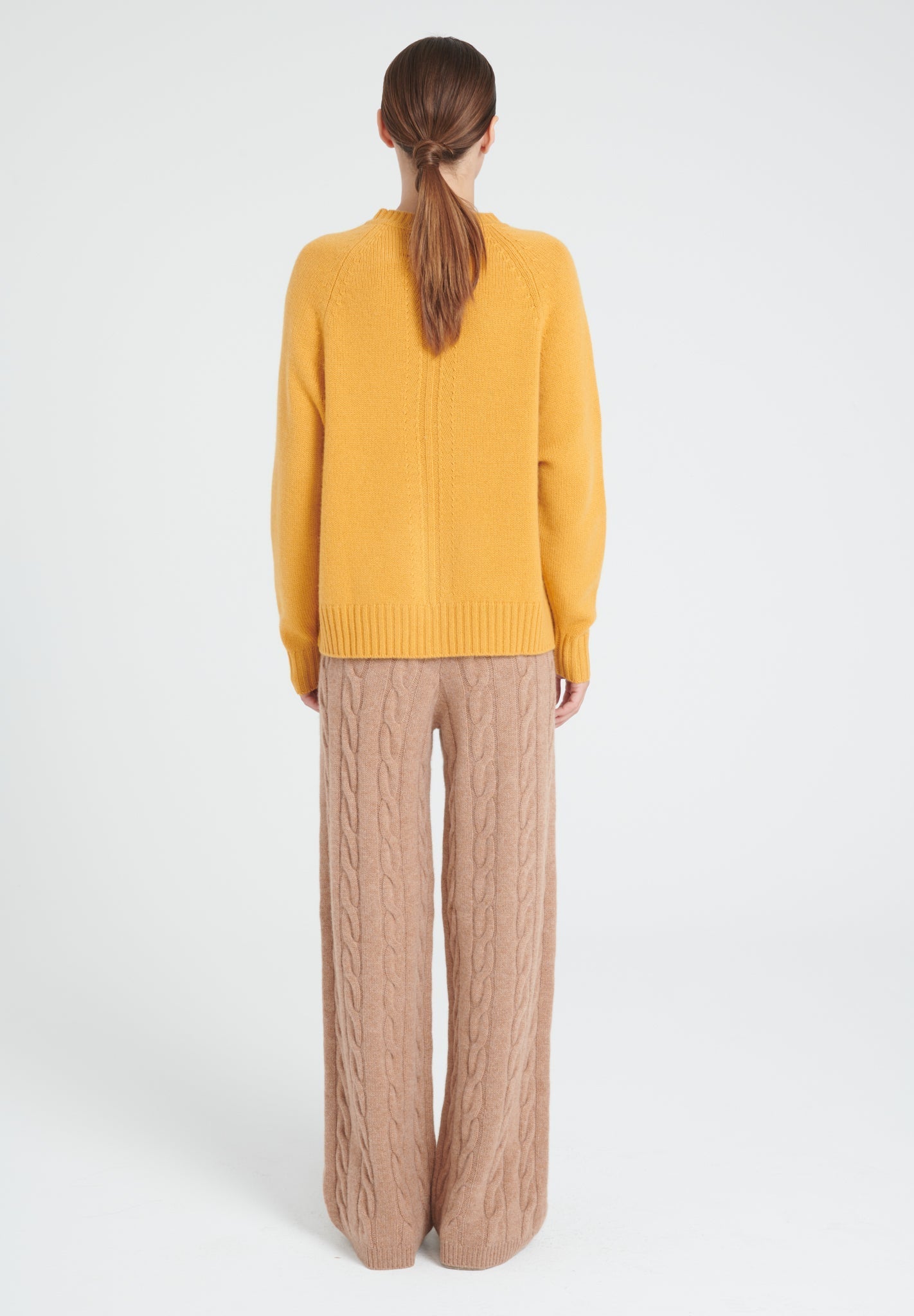 6 - thread - count cashmere sweater with raglan sleeves in mustard yellow - Tuesday Morning - Sweaters & Hoodies