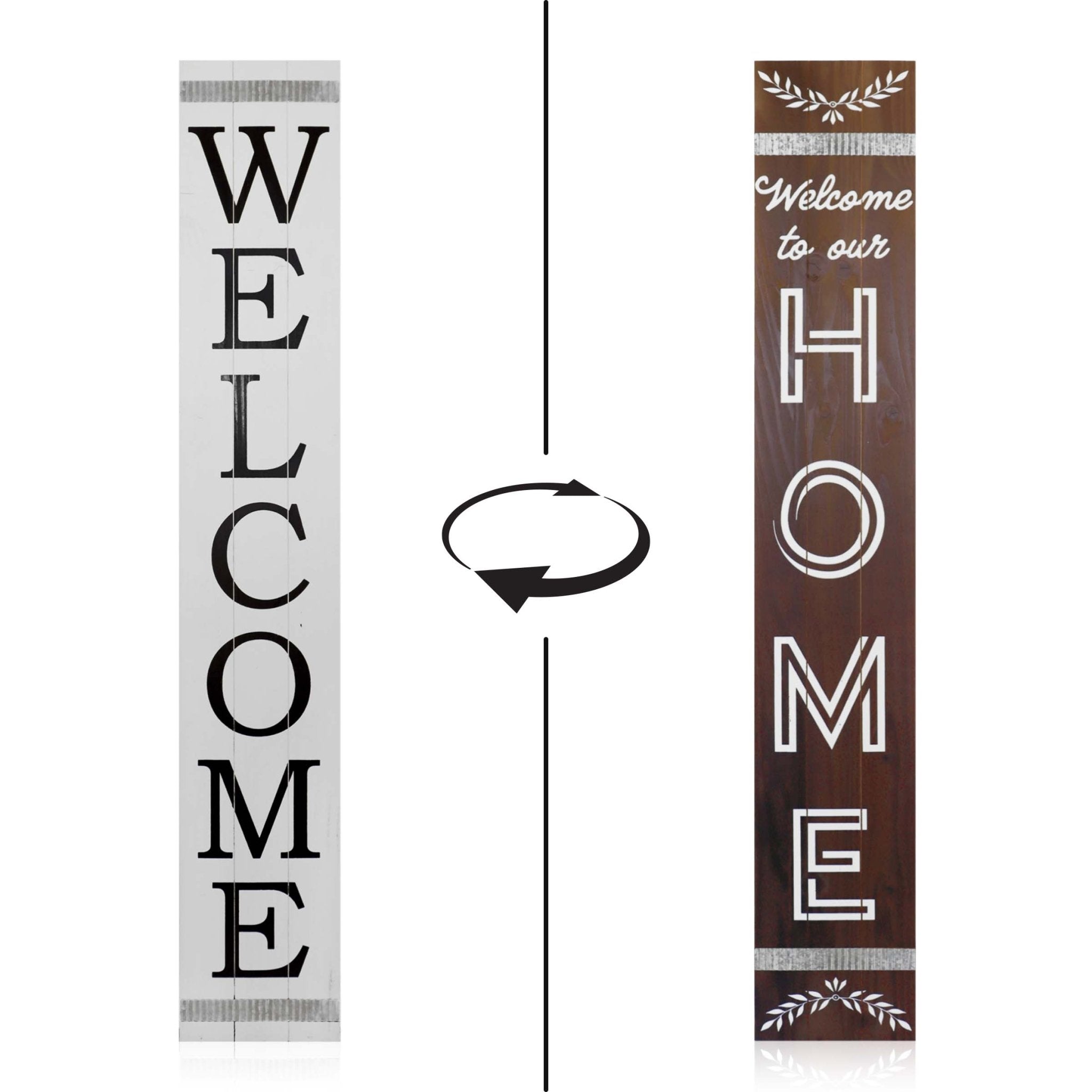 60IN WELCOME TO OUR HOME/WELCOME REVERSIBLE PORCH SIGN - Tuesday Morning - Front Porch Decor