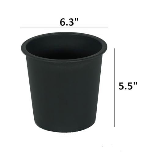 6.3 Round Nursery Plant Pot - Garden Plastic Pots with Drainage (5 - Pack) - Tuesday Morning - Pots & Planters