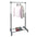 Black stainless steel double rod clothes rack