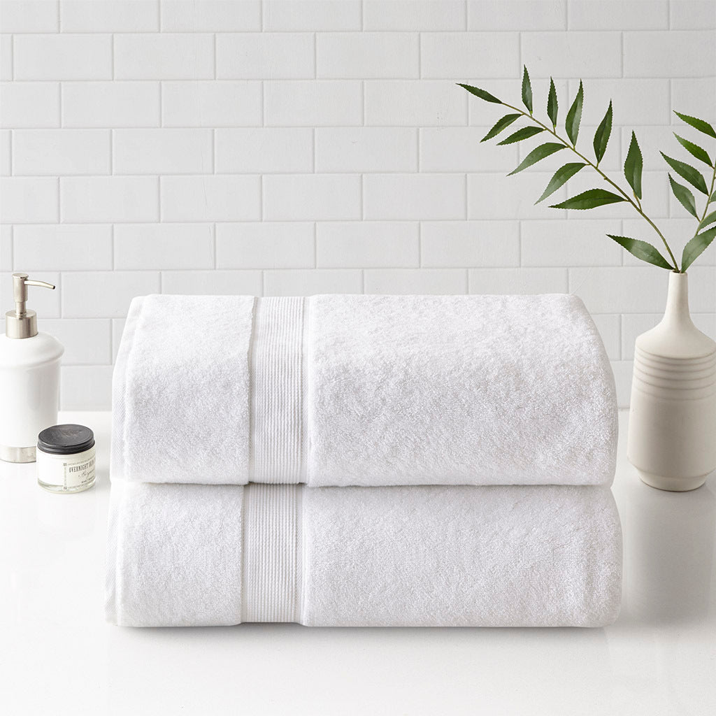 100% Cotton Bath Sheet Antimicrobial 2 Piece Set