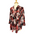 Red , black & white tye dye popover - plus