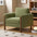 Oversized accent chair, upholstered living room chairs single sofa chair with walnut legs