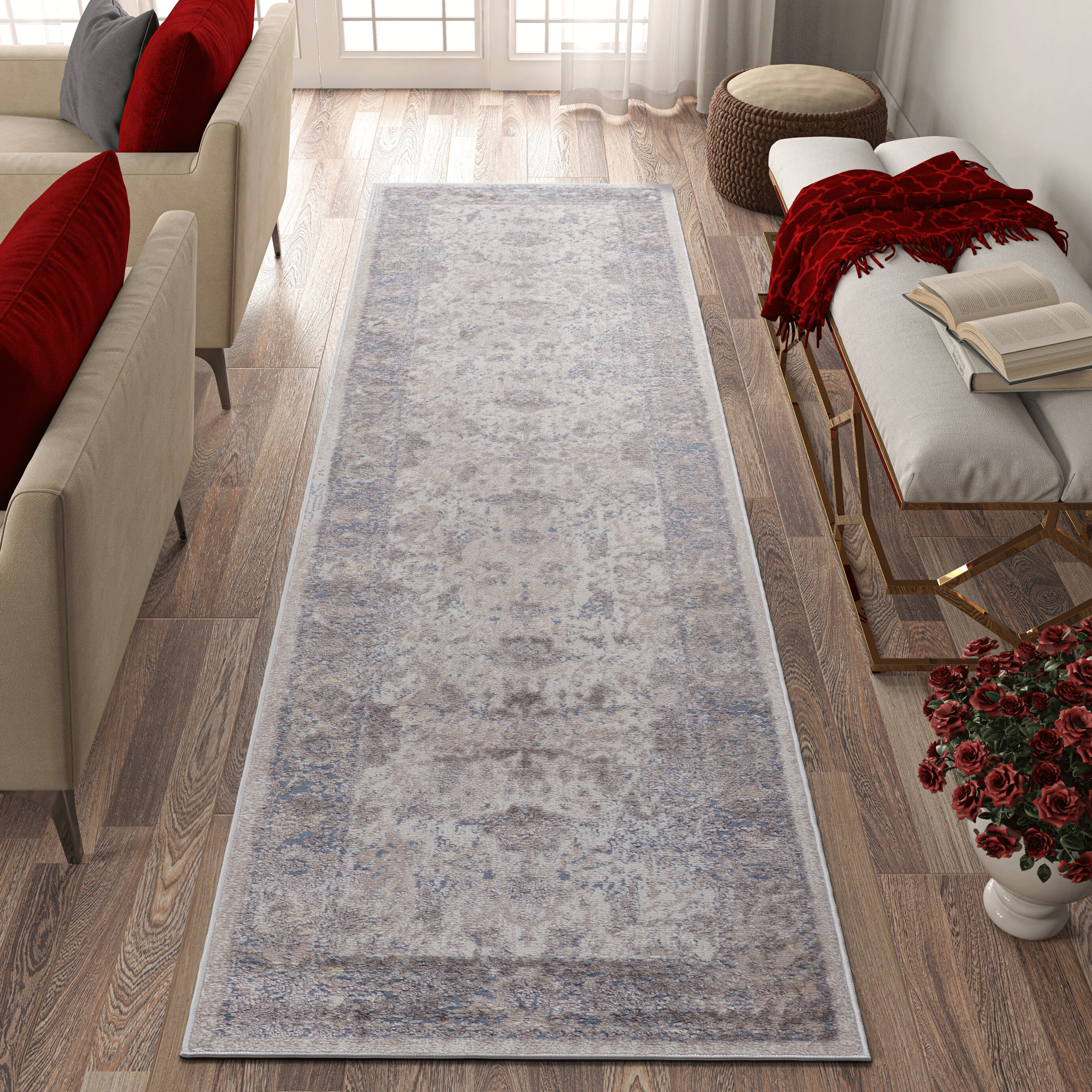 NAAR PAYAS Traditional Non-Shedding and Stain Resistant Area Rug