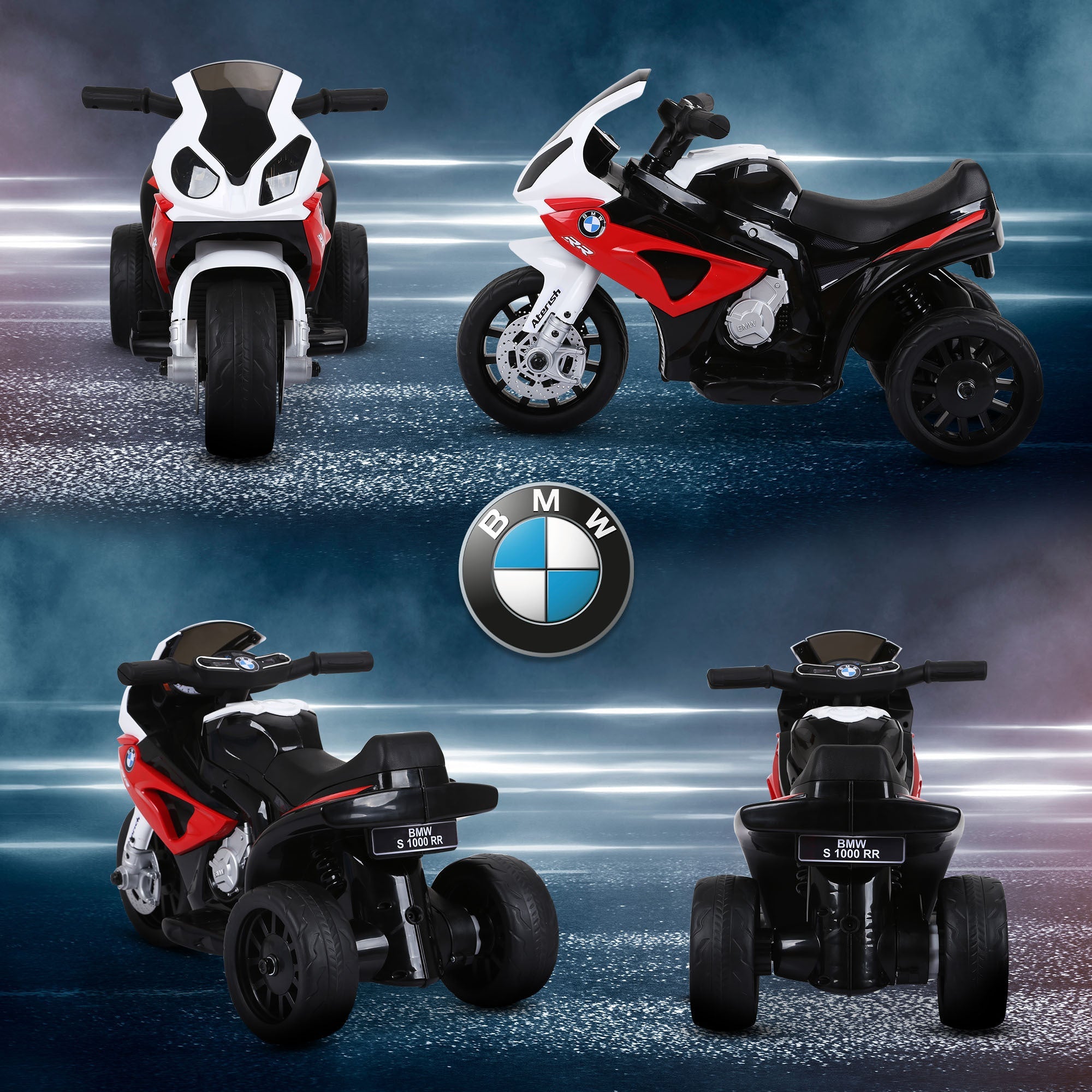 6V Kids Motorcycle Licensed BMW, Toddler Motorcycle with Headlight, Music, 3 Wheeled for Boys & Girls, Red - Tuesday Morning - Riding Toys