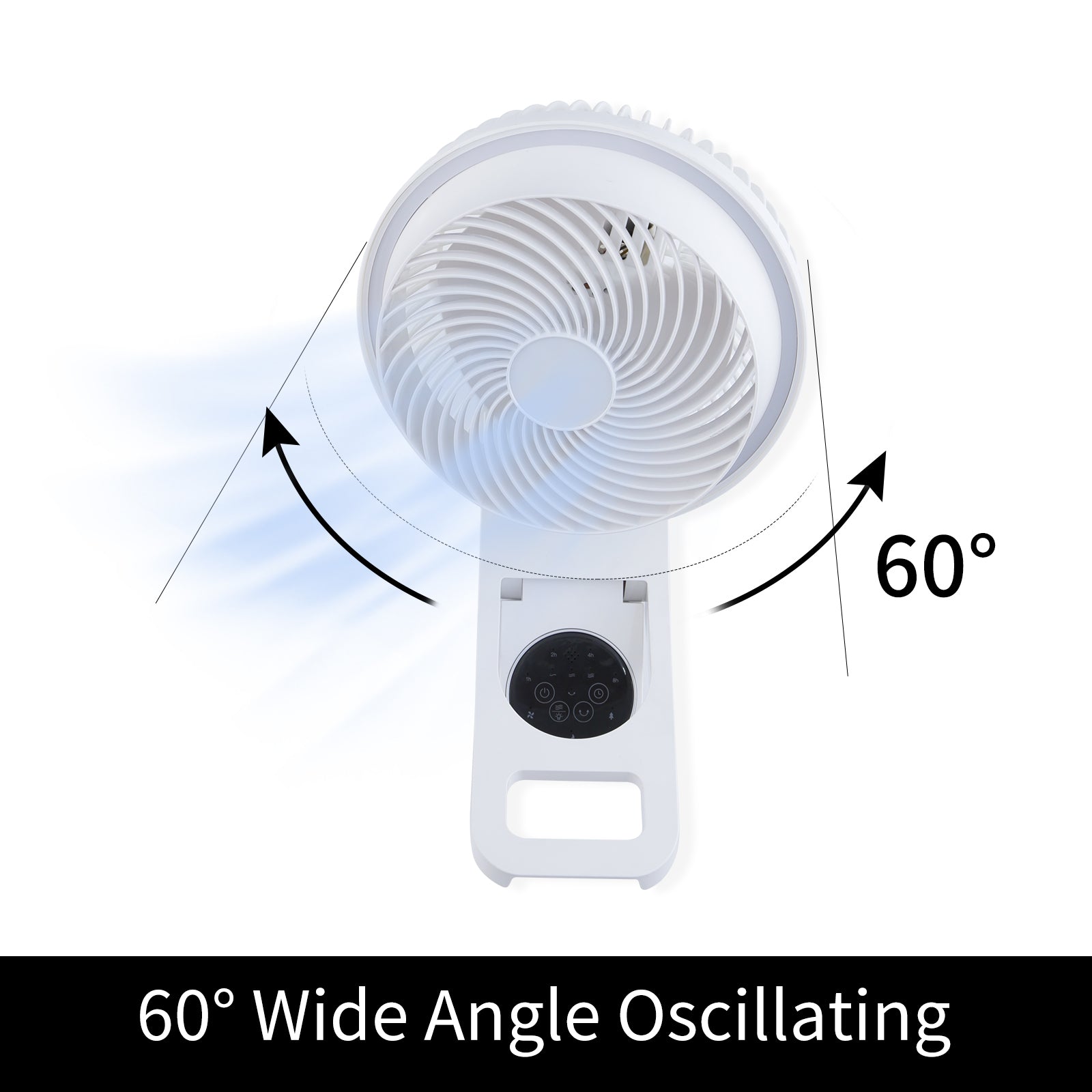 7 inch Wall Mount Fan, 3 Speeds & 3 Modes, 15 Hours Timer, 60° Oscillating Circulating Fan, with Remote Control - Tuesday Morning - Fan & Air Conditioners