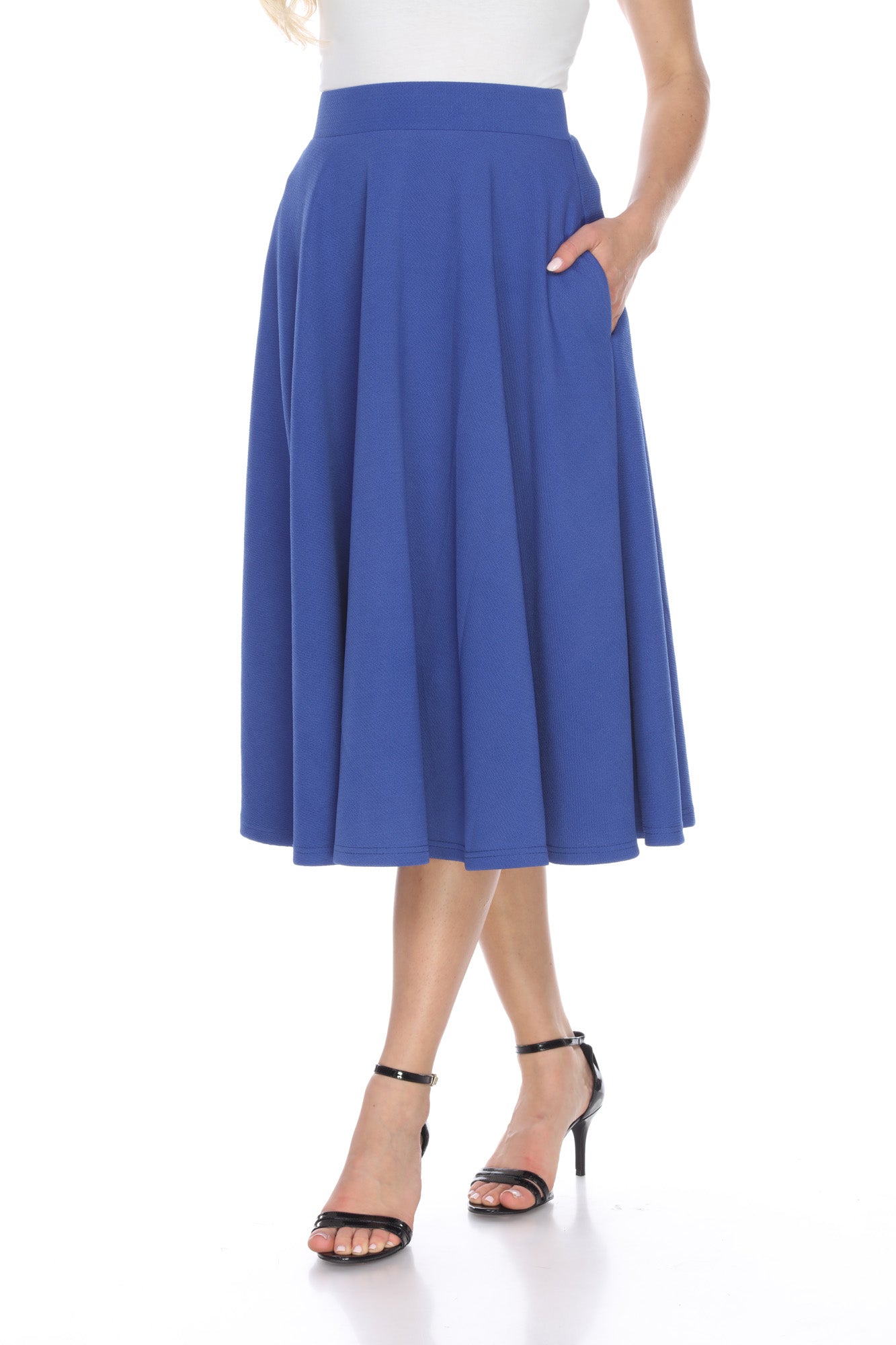 Flared Midi Skirt with pockets