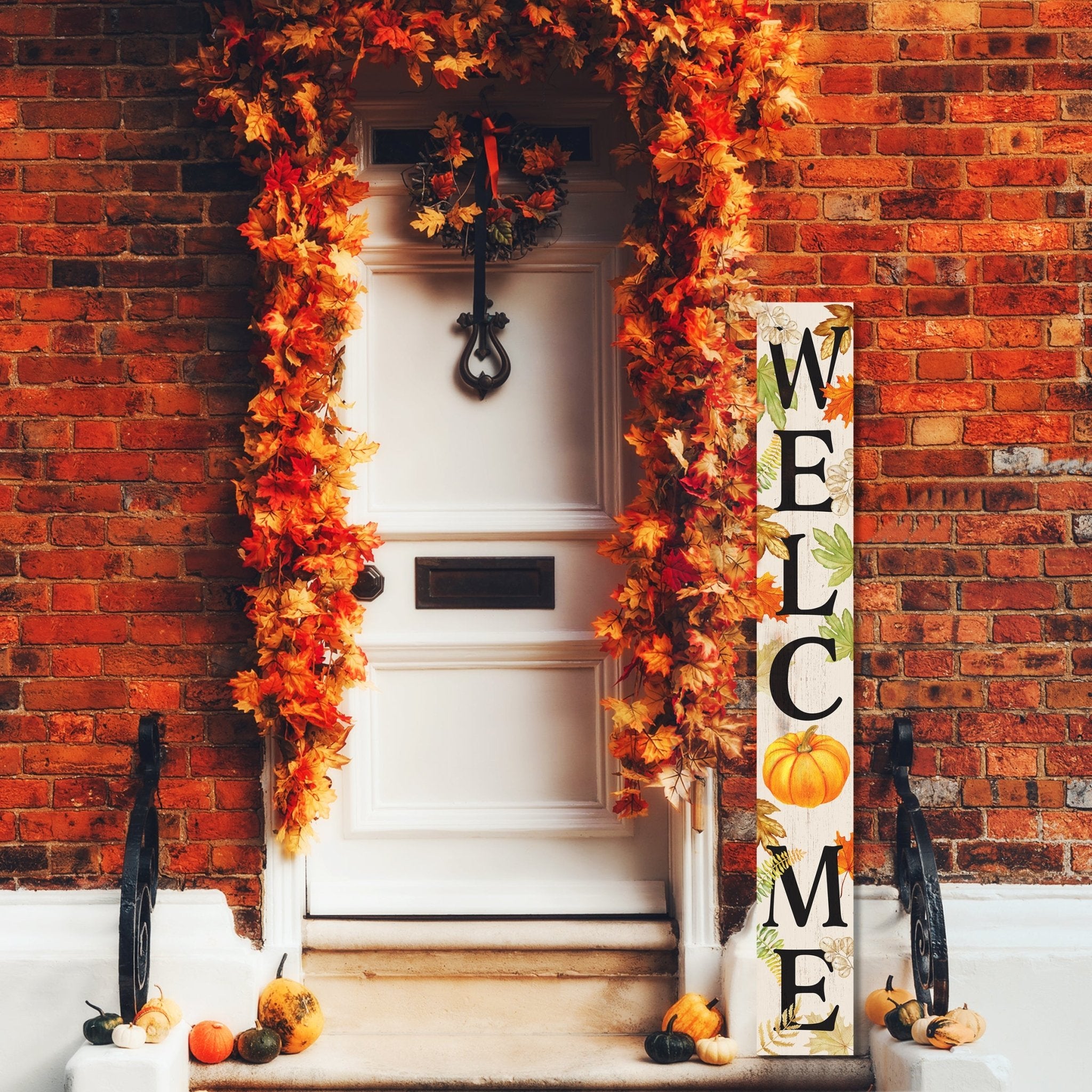 72'' Fall Welcome Sign for Front Door Porch Decor - Wood Folding Giant Board - Tuesday Morning - Wall Signs