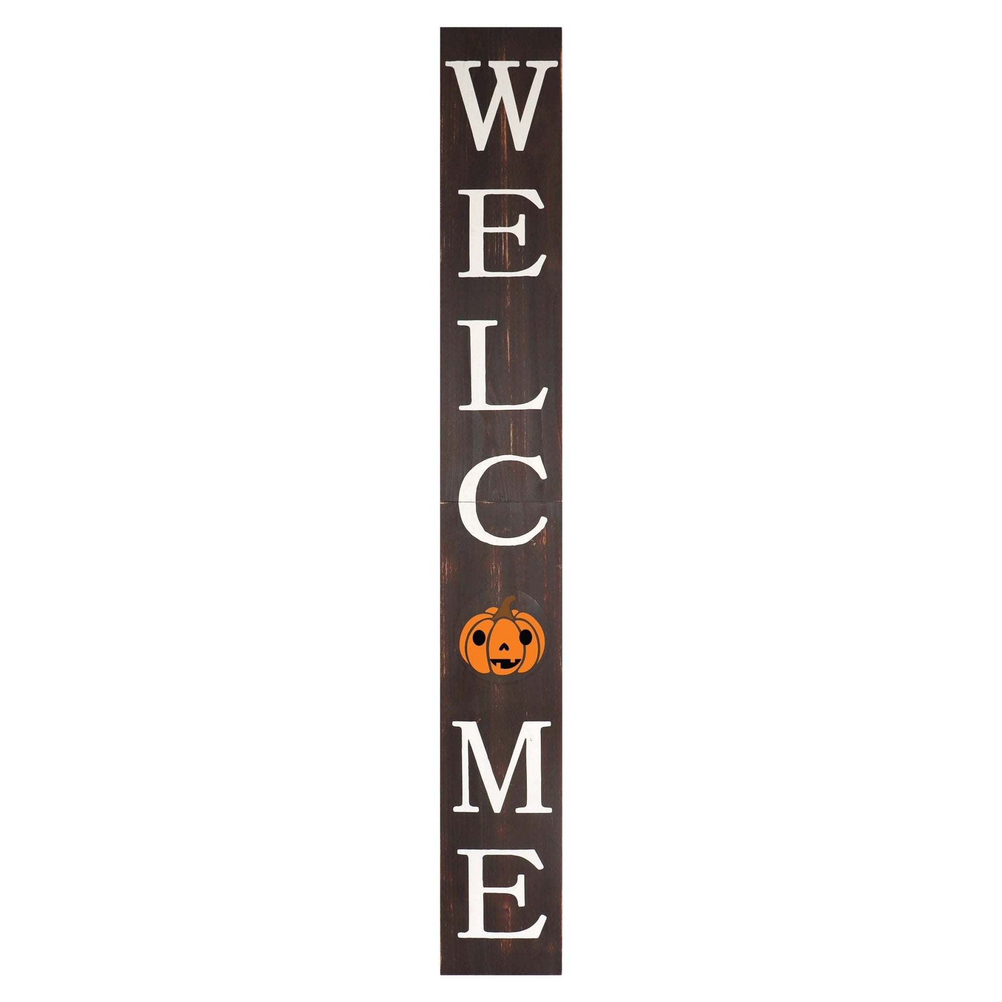 72IN Brown Halloween Welcome Sign for Front Door, Welcome Porch Sign,Rustic Tall Welcome Sign for Front Porch decor - Tuesday Morning - Front Porch Decor