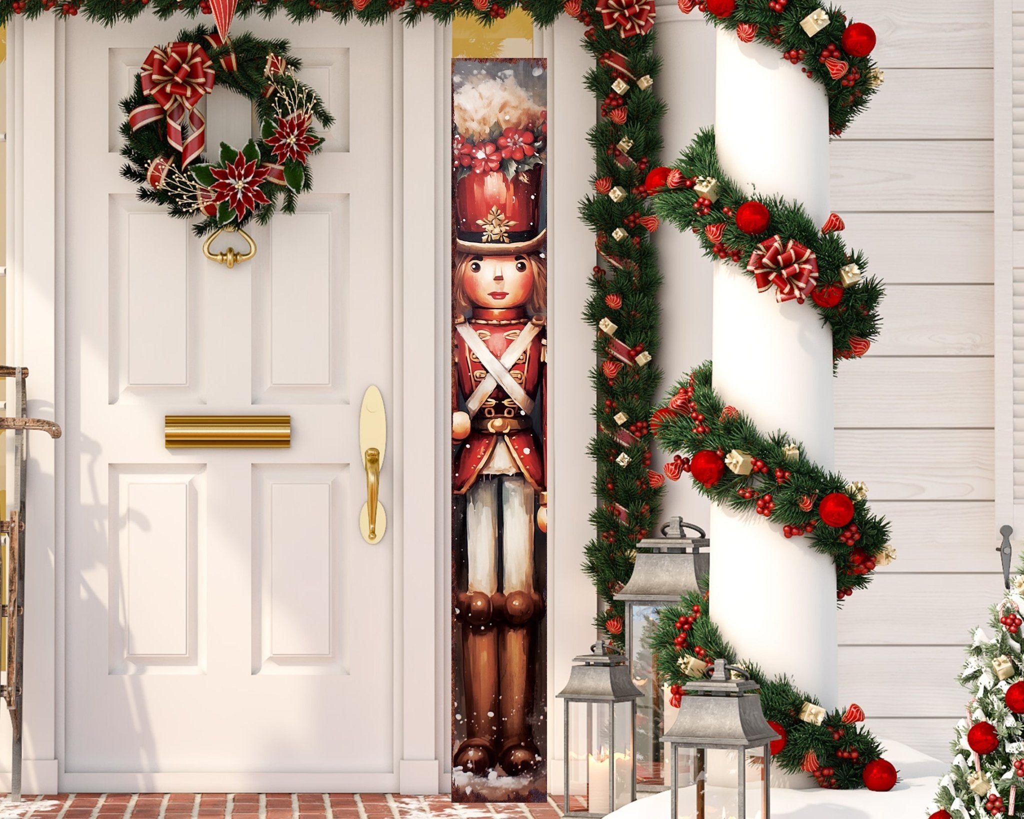 72in Girl Nutcracker Soldier Christmas Sign - Tuesday Morning - Wall Signs