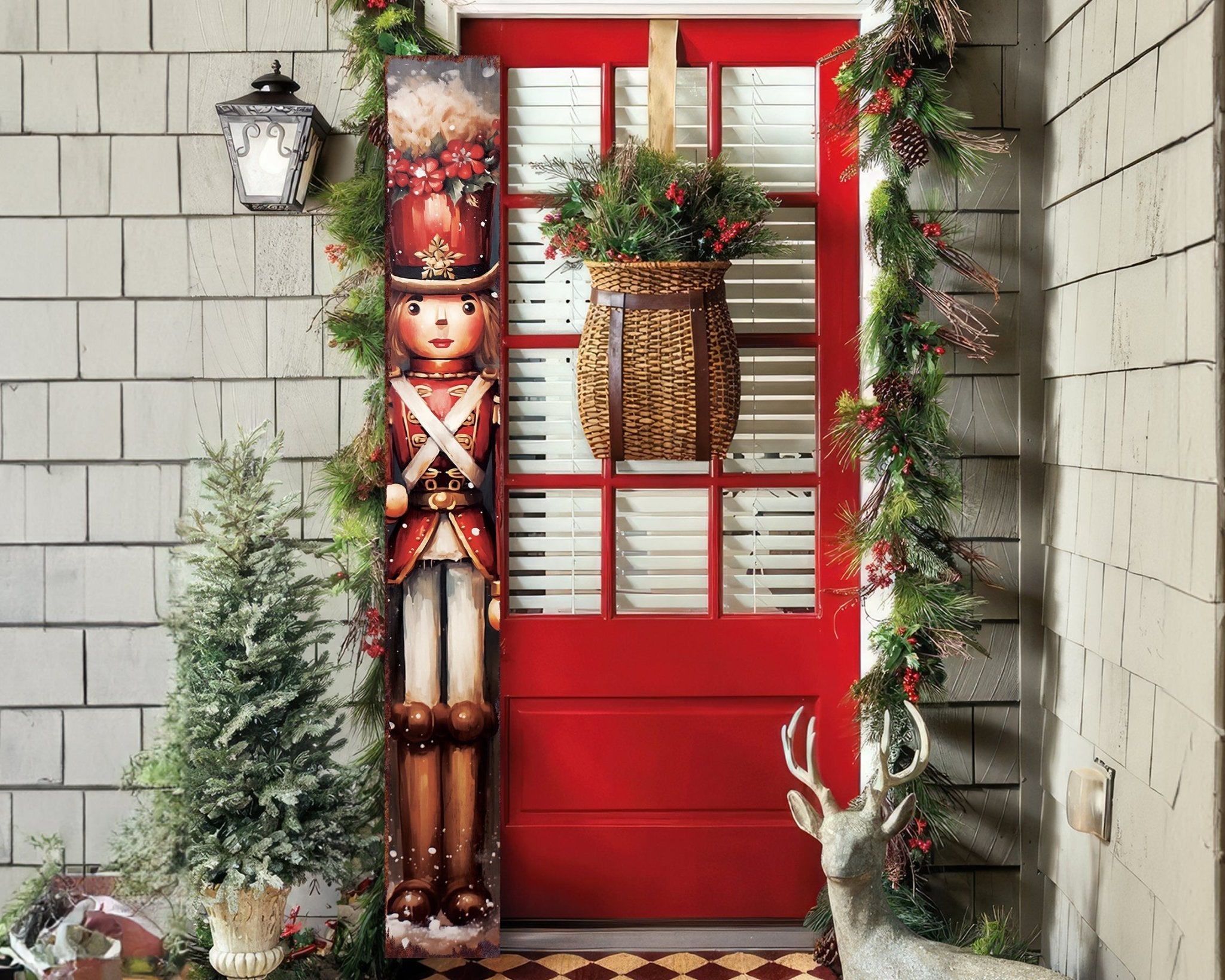 72in Girl Nutcracker Soldier Christmas Sign - Tuesday Morning - Wall Signs