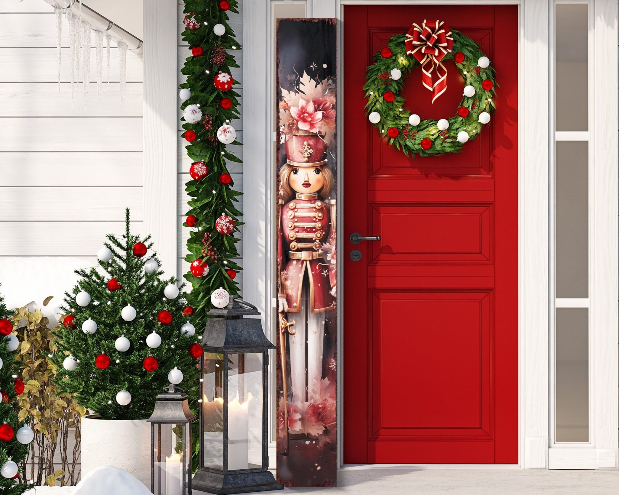 72in Girl Nutcracker Soldier Christmas Sign - Tuesday Morning - Wall Signs