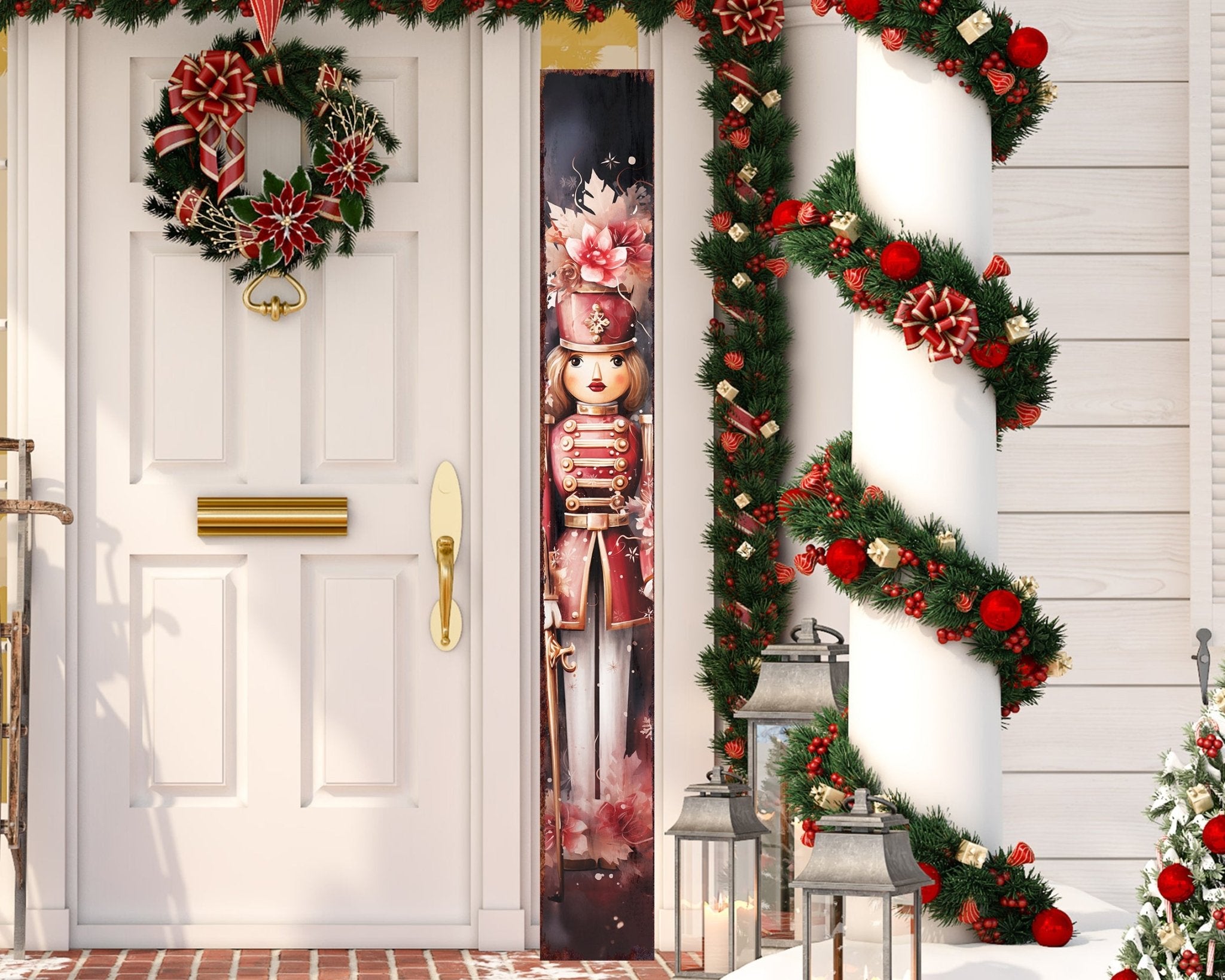 72in Girl Nutcracker Soldier Christmas Sign - Tuesday Morning - Wall Signs