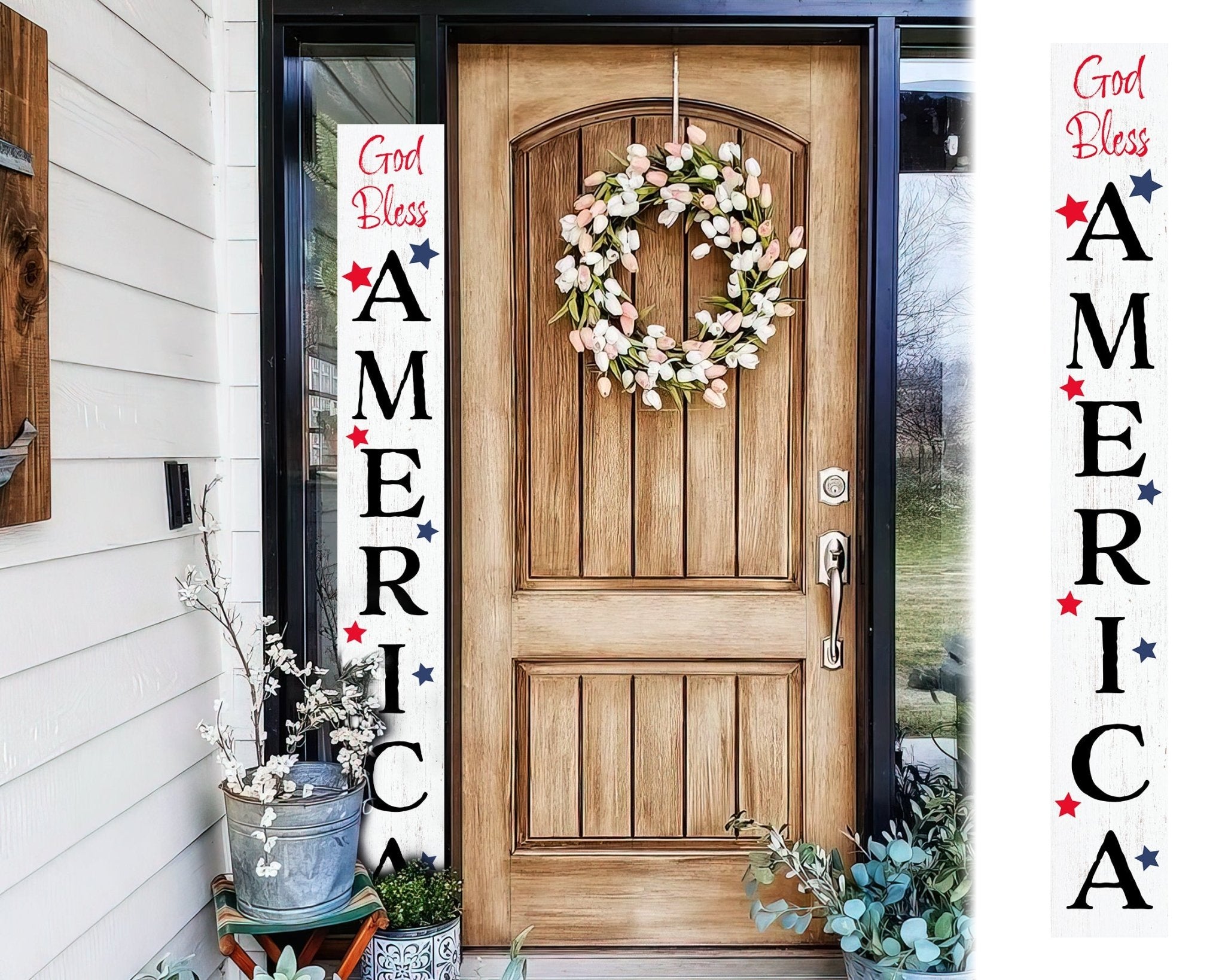 72in God Bless America Porch Sign - Tuesday Morning - Front Porch Decor