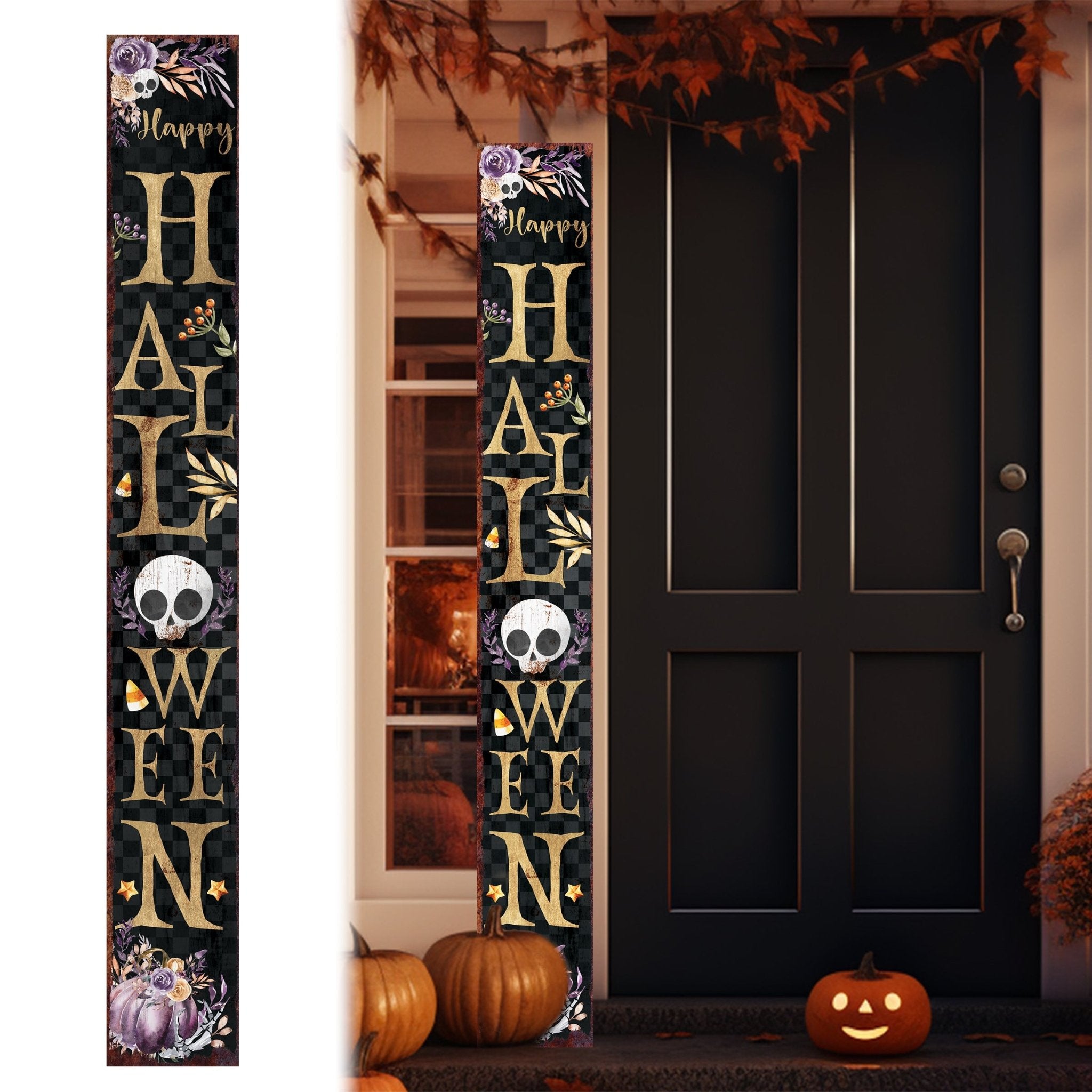 72IN Happy Halloween Welcome Porch Sign - Tuesday Morning - Wall Signs