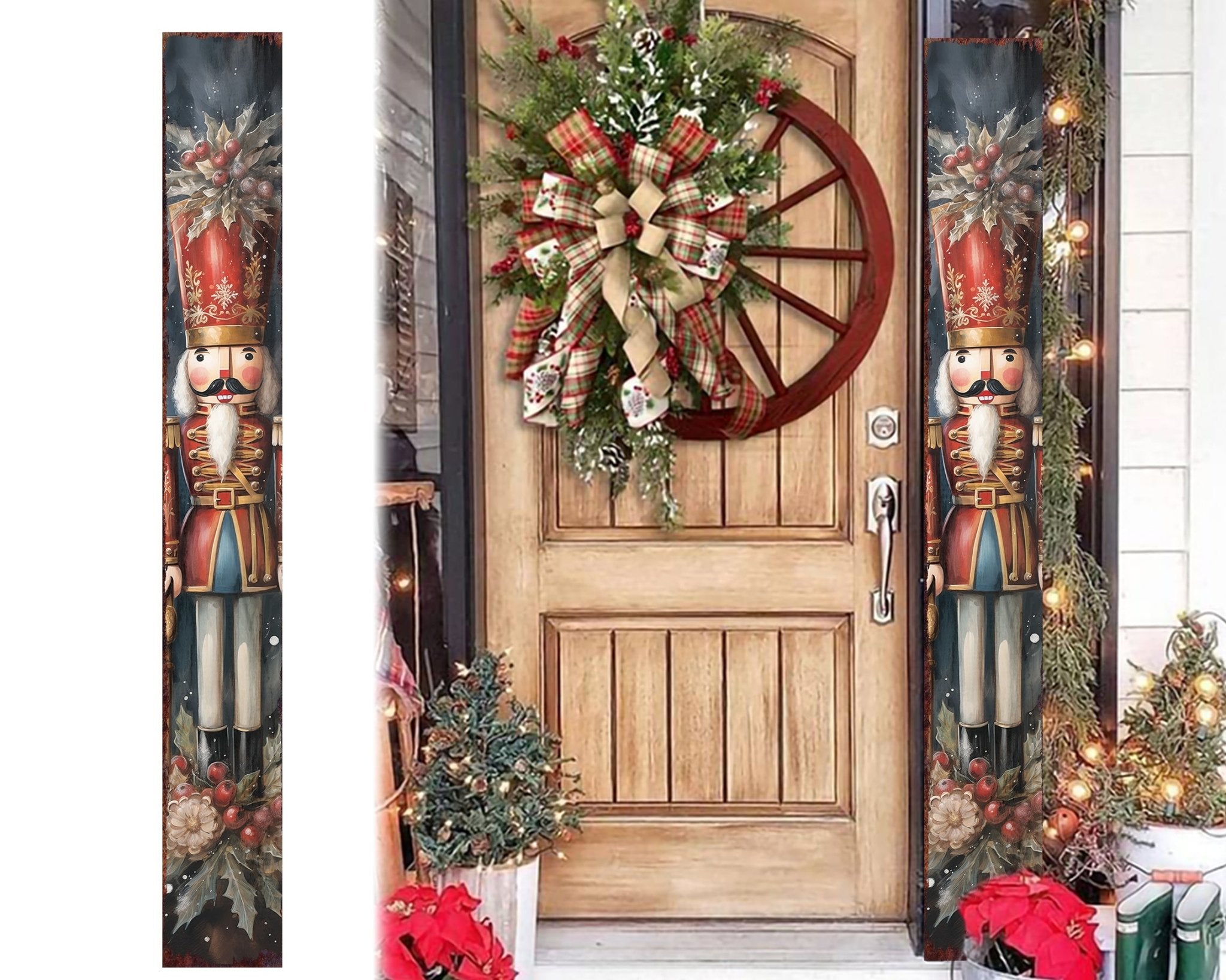 72in Nutcracker Soldier Christmas Sign for Front Porch - Tuesday Morning - Wall Signs