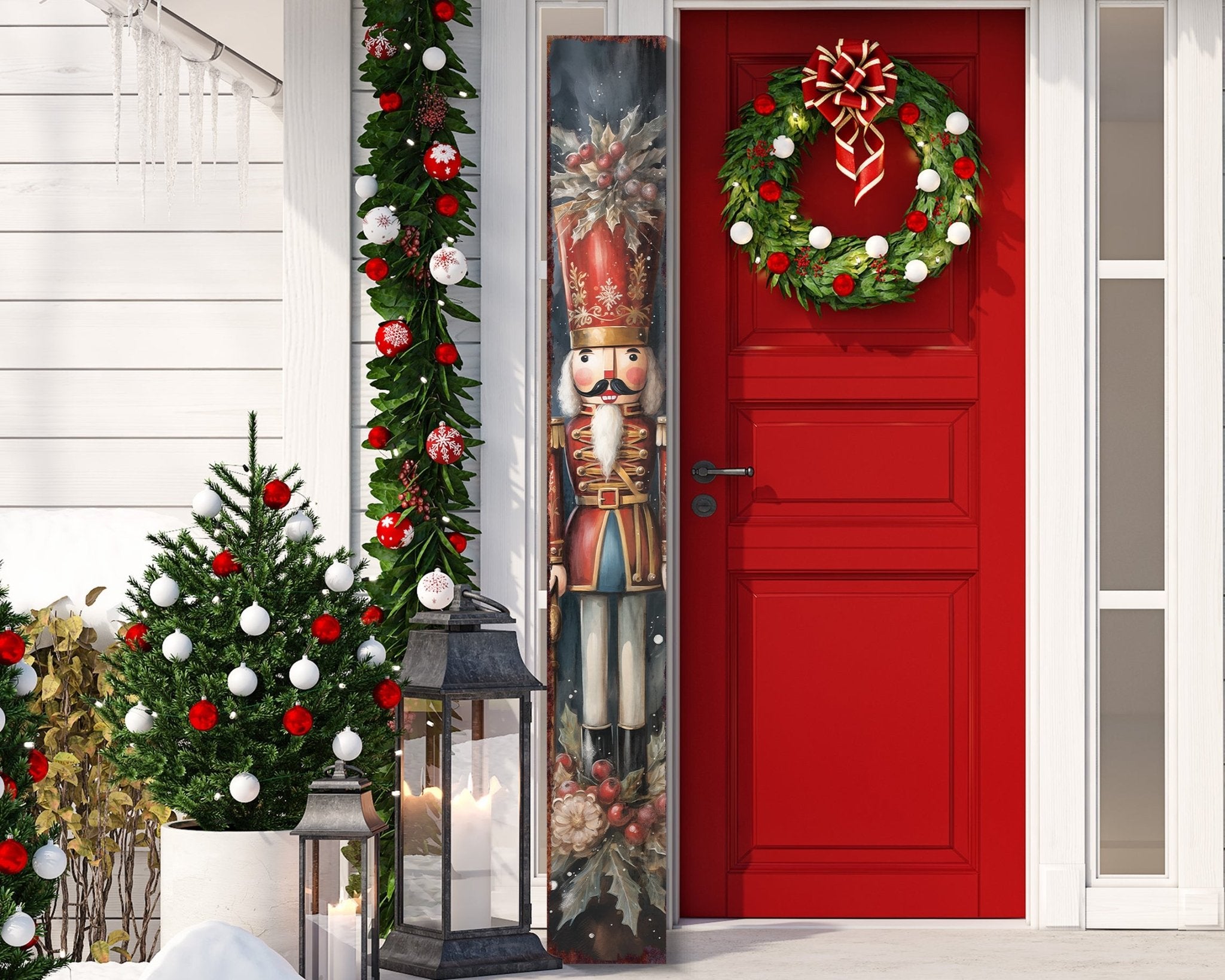 72in Nutcracker Soldier Christmas Sign for Front Porch - Tuesday Morning - Wall Signs