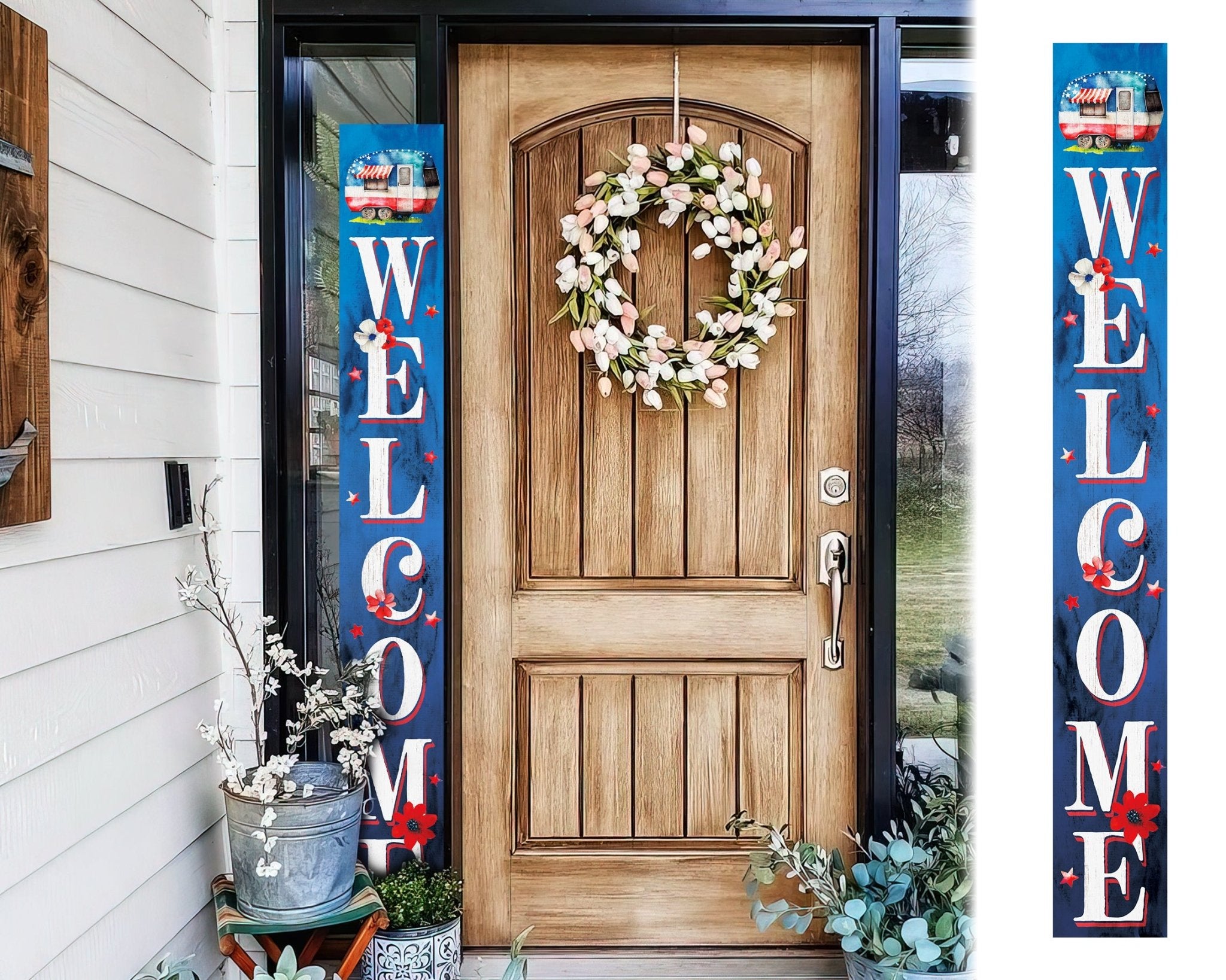 72in Patriotic Wooden Porch Decor - Tuesday Morning - Front Porch Decor