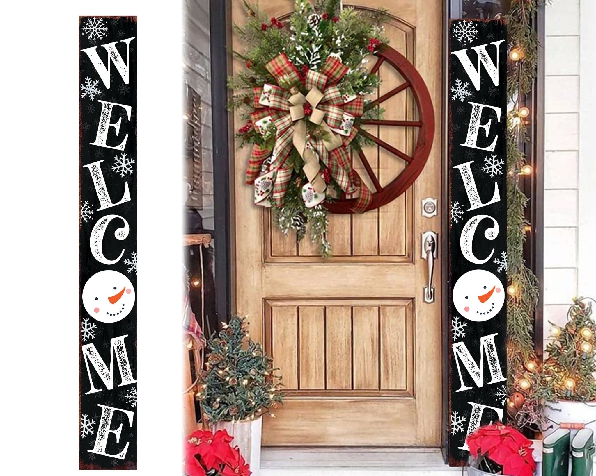 72in Snowman Welcome Sign for Front Door - Tuesday Morning - Wall Signs