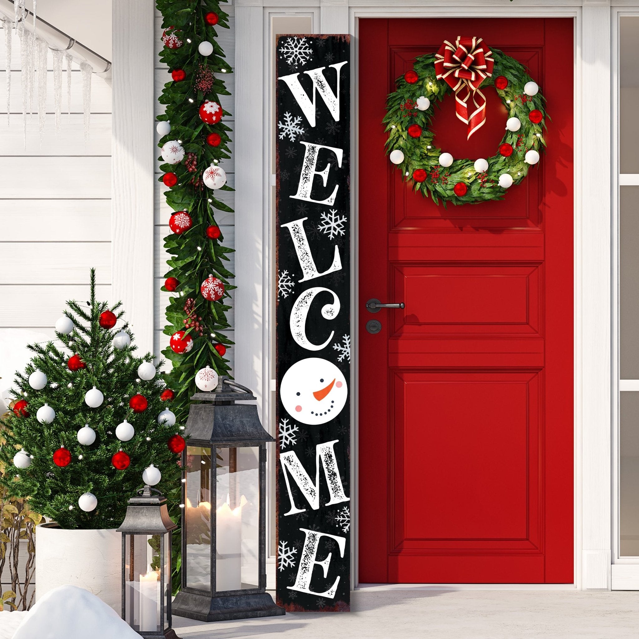 72in Snowman Welcome Sign for Front Door - Tuesday Morning - Wall Signs