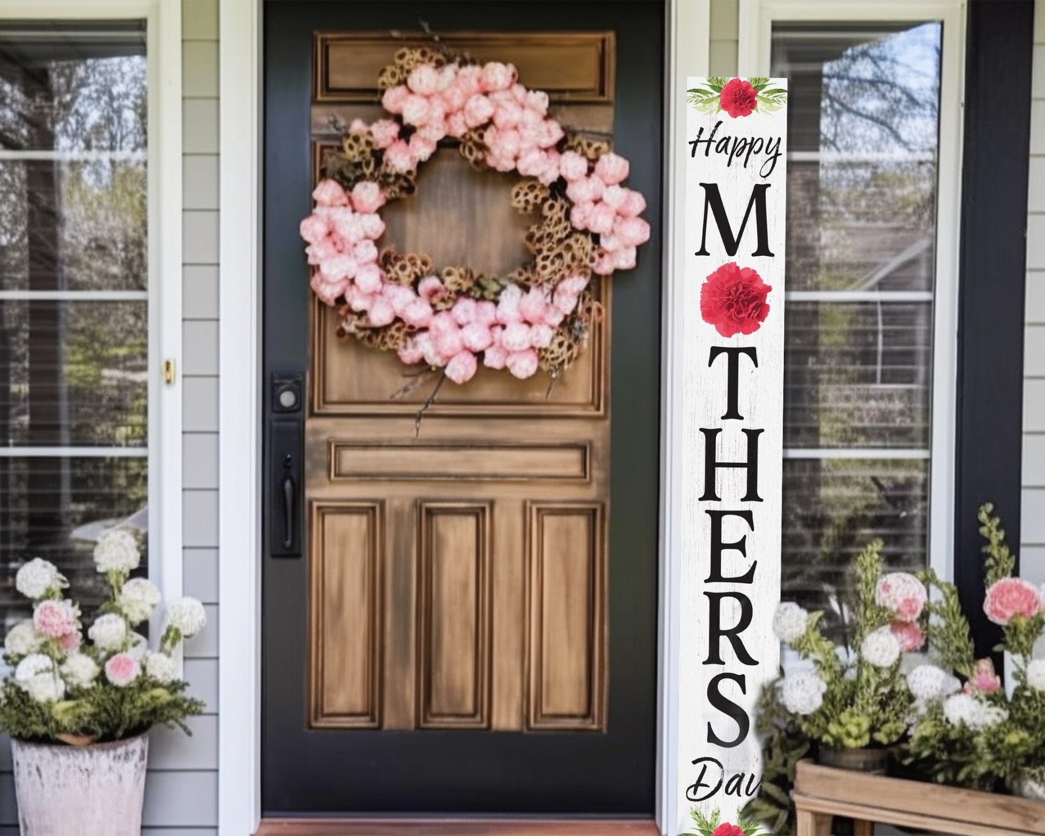 72IN Tall Rustic Welcome Sign for Porchatio Decor - Mother's Day Wooden Porch Sign Standing - Tuesday Morning - Wall Signs