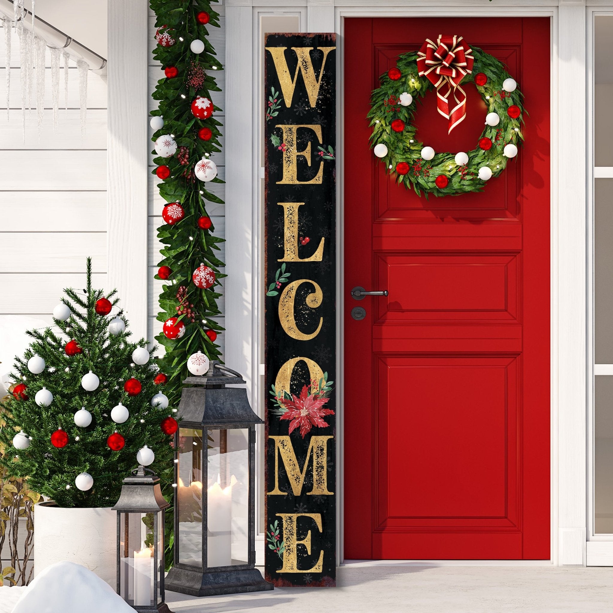 72in Welcome Christmas Porch Sign - Tuesday Morning - Wall Signs