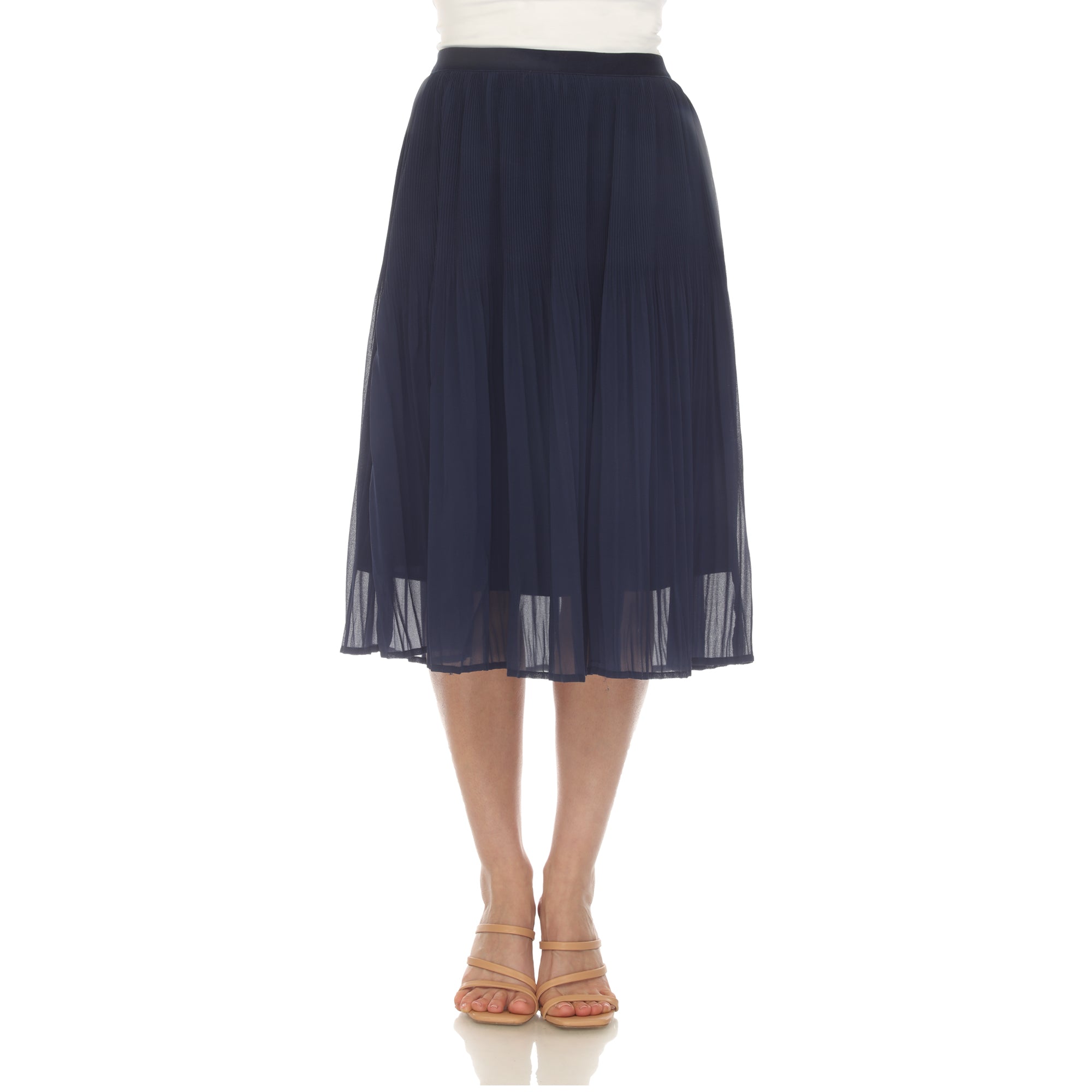 Women's Chiffon Pleated Midi Skirt