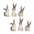 Long Ear Rabbit Figurine (Set of 6)