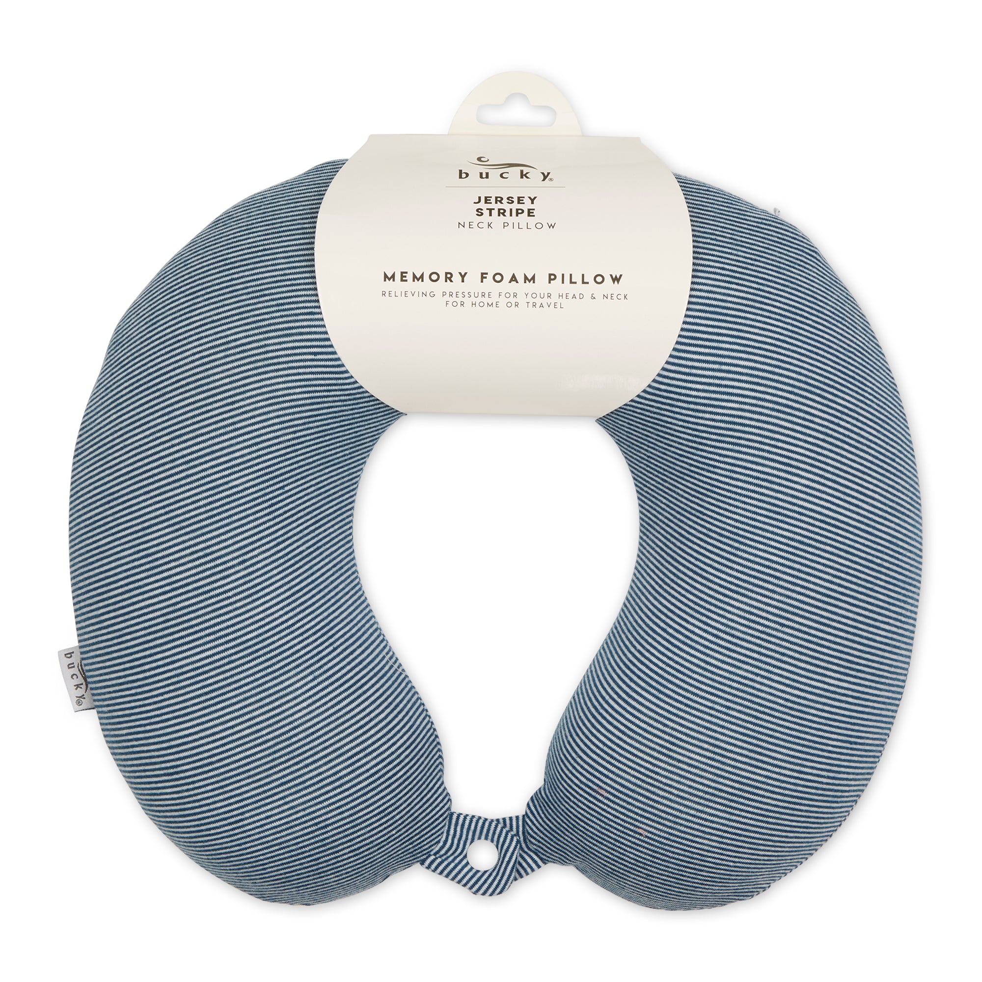 Bucky Jersey Stripe Memory Foam Neck Pillow