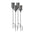 Black Punched Metal Candle Holder Garden Stake (Set of 4)