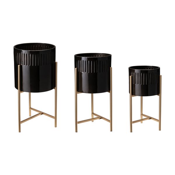 Set of 3 Metal Planter Stand