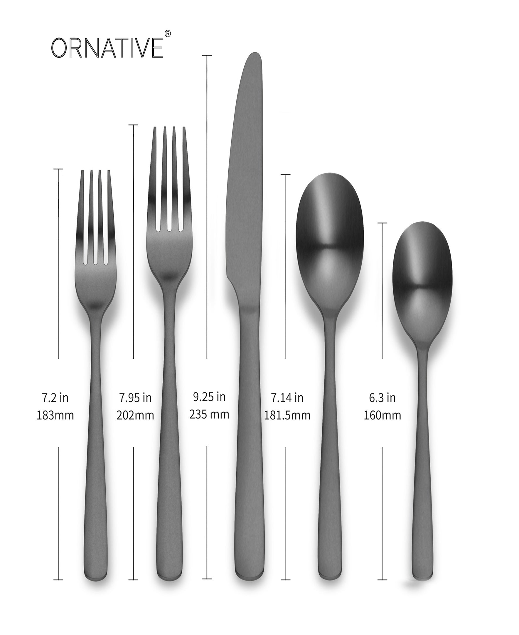 Aabbye Flatware 20 Pc Flatware Set- Available 3 Finishes