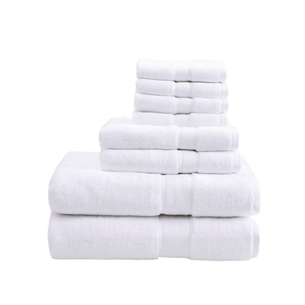 100% Cotton 8 Piece Antimicrobial Towel Set