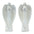 Stone Garden Angel Statue with Bird Accent (Set of 2)