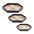 Geometric wooden tray with metal accent (set of 3)