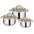 6-piece stainless steel casserole set pots and lids