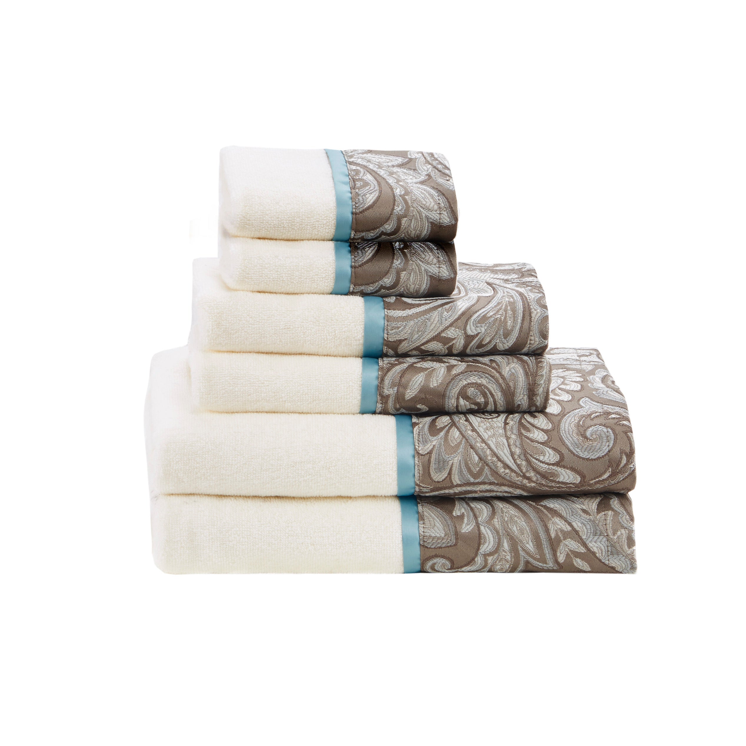 6 Piece Jacquard Towel Set