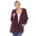 White Mark Women's Plush Hooded Cardigan with Pockets