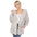 White Mark Women's Plush Hooded Cardigan with Pockets