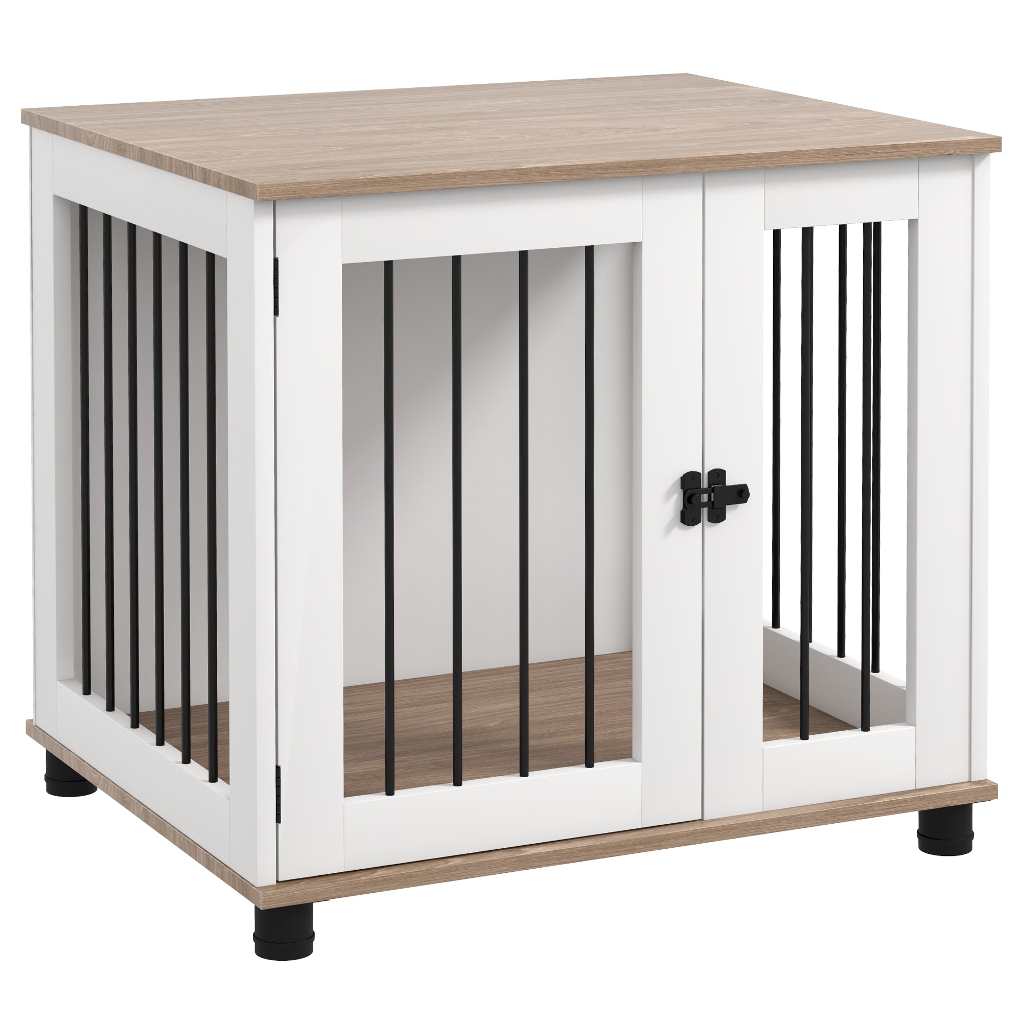 PawHut Dog Crate Furniture, Side Table Indoor Dog Kennel, End Table ...