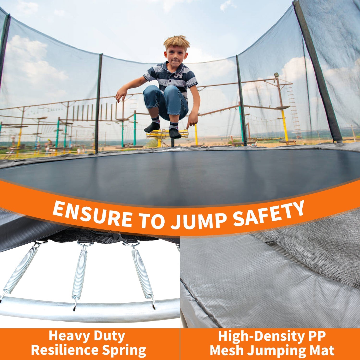 8FT Trampoline with Safety Enclosure Net, Outdoor Trampoline with Heavy Duty Jumping Mat and Spring Cover Padding for Kids and Adults - Tuesday Morning - Lighting Decoration