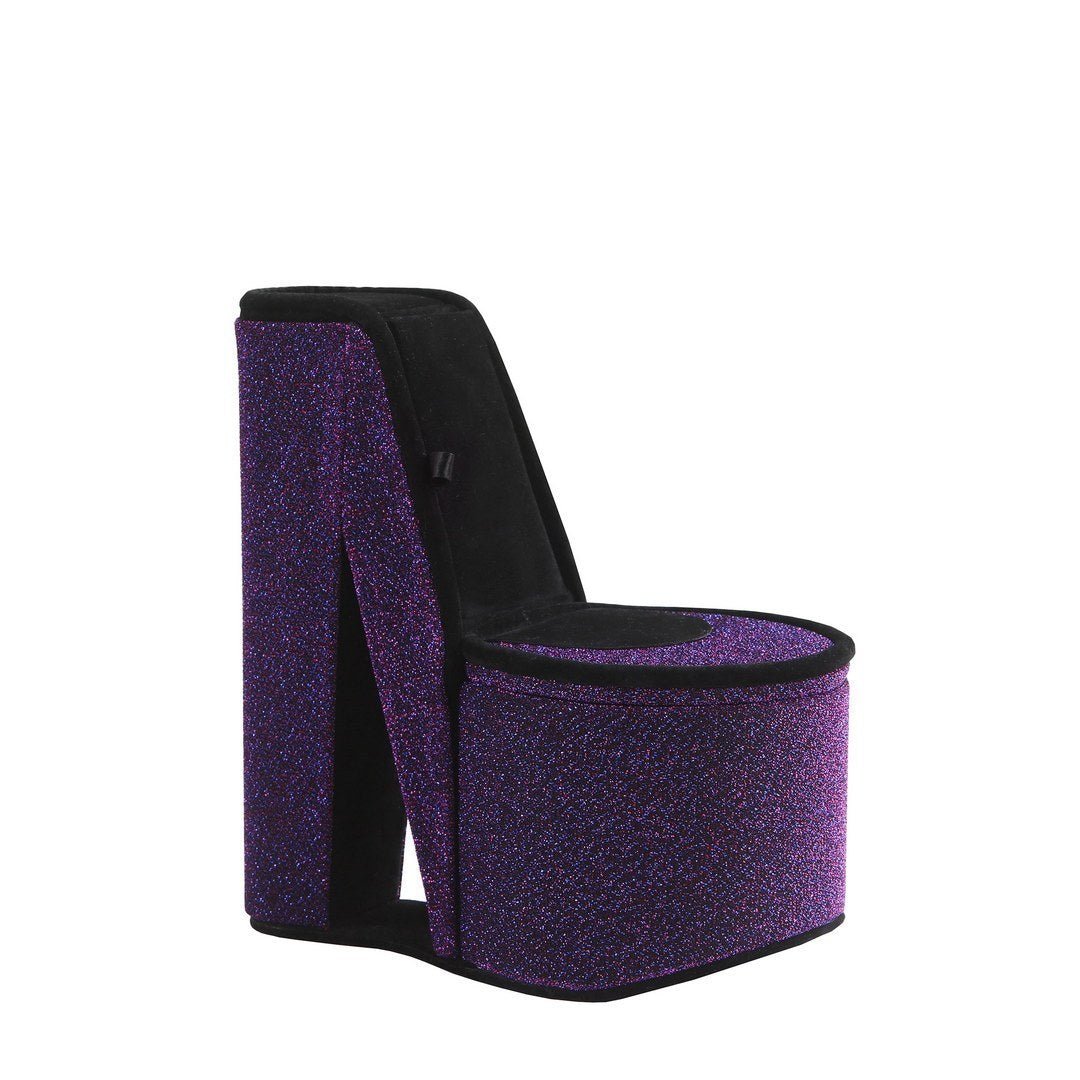 9 Tall Display Jewelry Box with Hidden Storage, High Heel Shoe Design, Purple Velvet - Tuesday Morning - Jewelry Boxes & Organizers