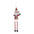 Glass Candy Cane Santa Ornament with Dangle Legs (Set of 6)