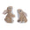 Woodland bunny figurine (set of 4)