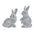 Stone Garden Bunny Figurine (Set of 2)