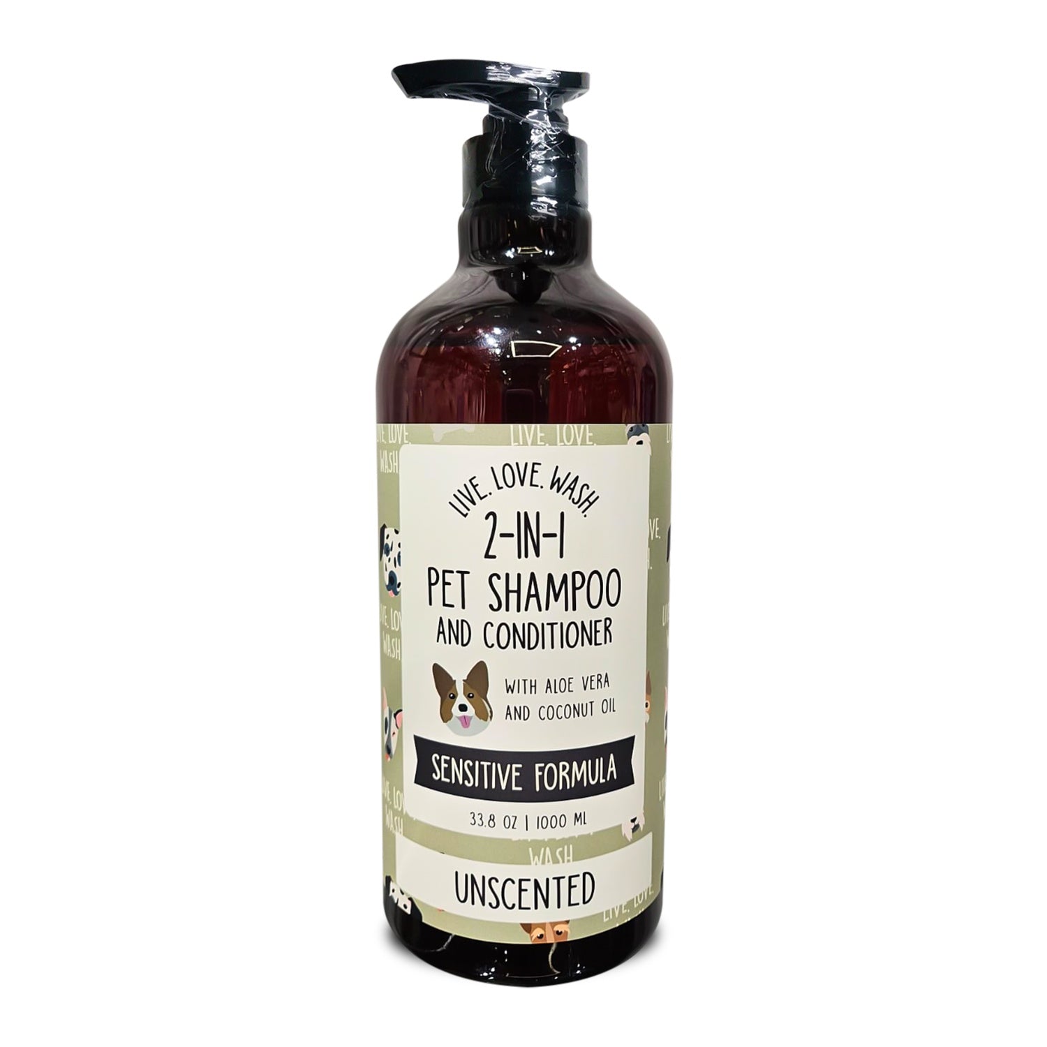 Precious Tails Live. Love. Wash. 2-IN-1 Pet Shampoo & Conditioner, 1000ml, Unscented