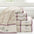 Embroidered cotton jacquard 6 piece towel set