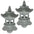 Chengdu Pagoda Asian Lantern Statue: Set of Two