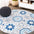 Mediterranean Medallion Round Indoor/Outdoor Area Rug